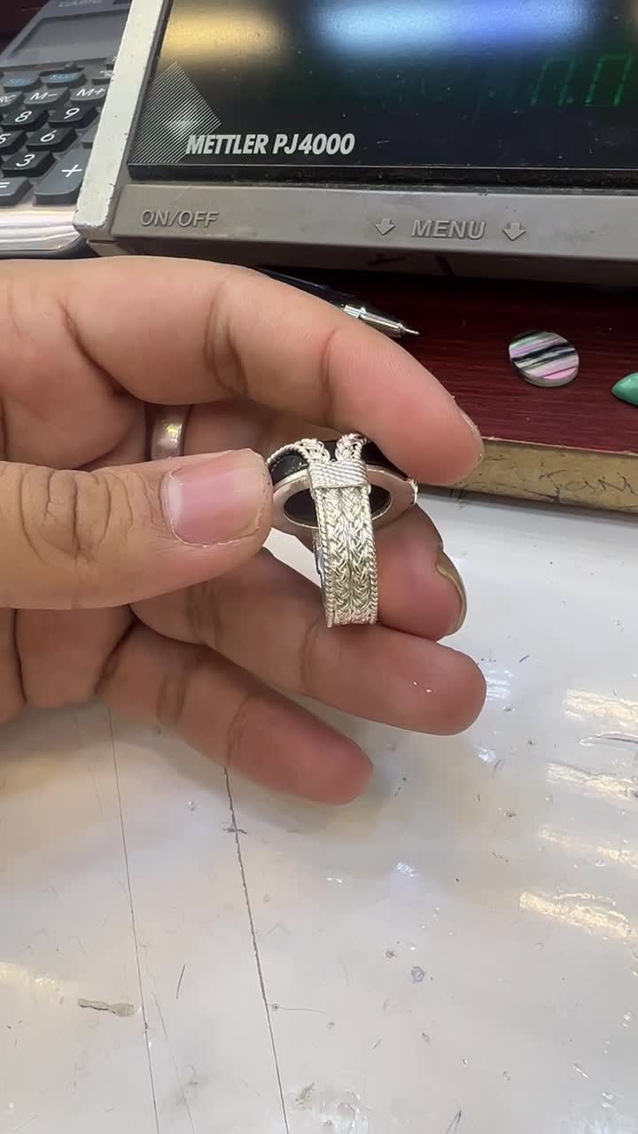 aqeeq ring silverr - 19