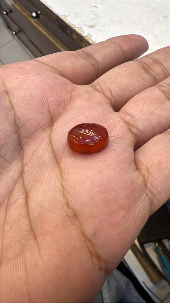 aqeeq ring silverr - 9