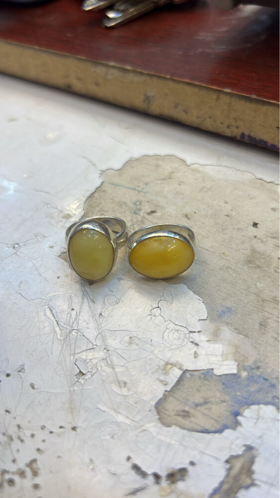 aqeeq ring silverr - 17