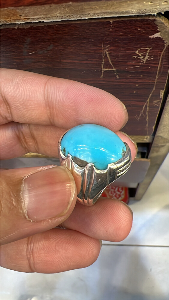 aqeeq ring silverr - 8