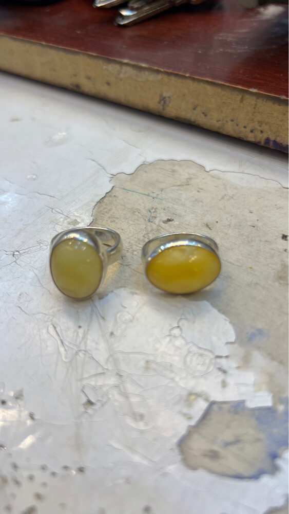 aqeeq ring silverr - 16