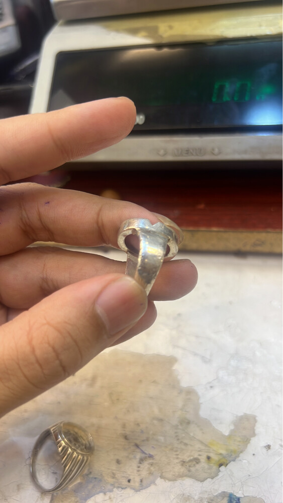 aqeeq ring silverr - 15