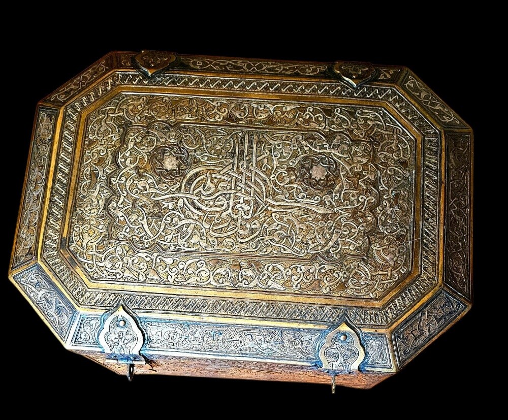 antique brass box - 6