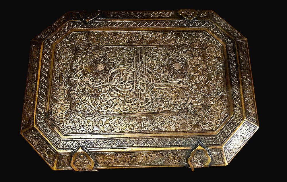 antique brass box - 10