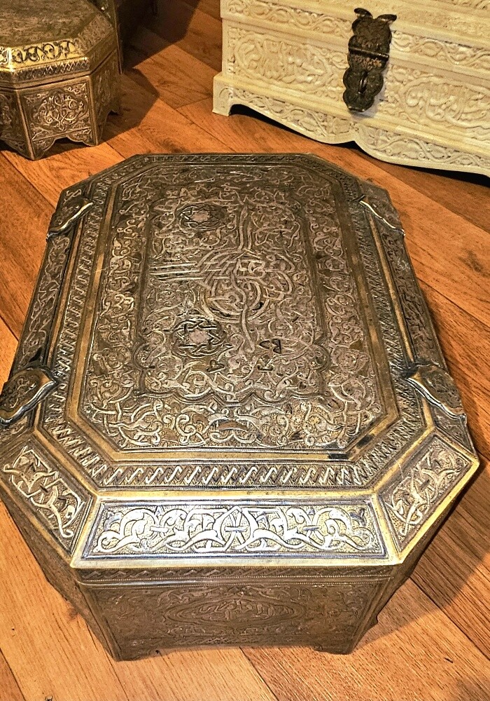 antique brass box - 12