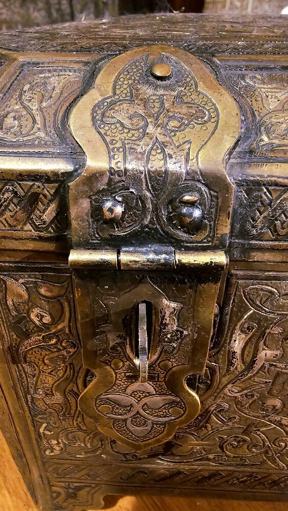 antique brass box - 13