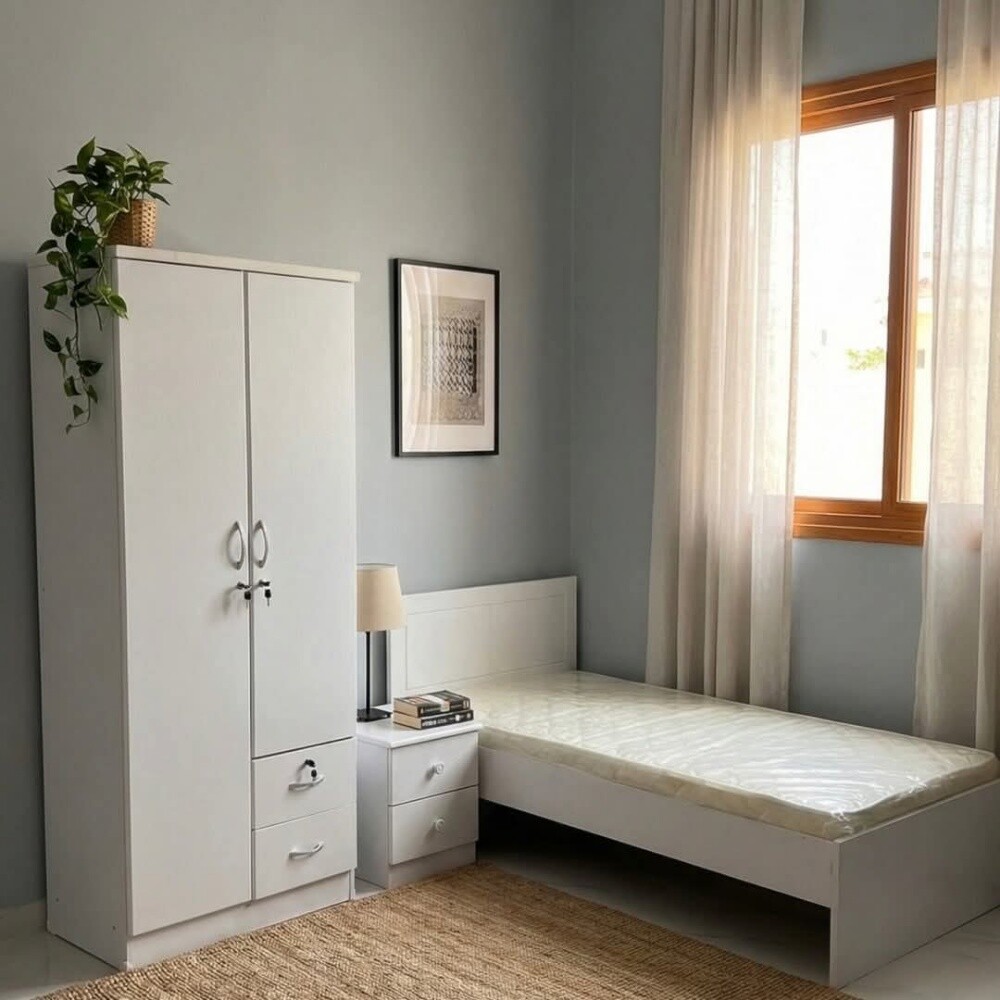 new wooden single bedroom set - 16