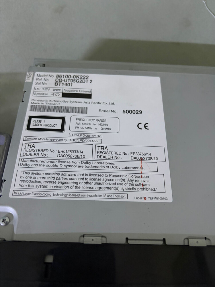 Original screen- toyota fortuner  - 3