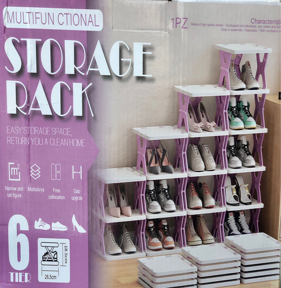 shoe storage rack 6 tier - 1