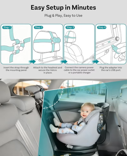 Rear Seat Baby Monitor Camera - 8