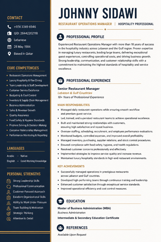 restaurant operation management - 1