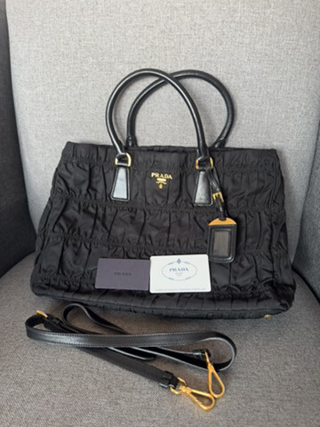 Prada Tessuto Gaufre Tote Bag - 1