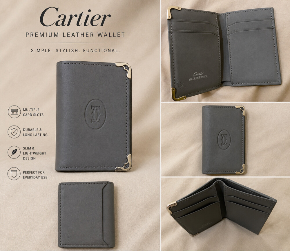 Cartier Premium Leather Wallet - 1