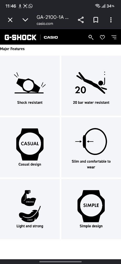 G shock Ga2100 1a - 2