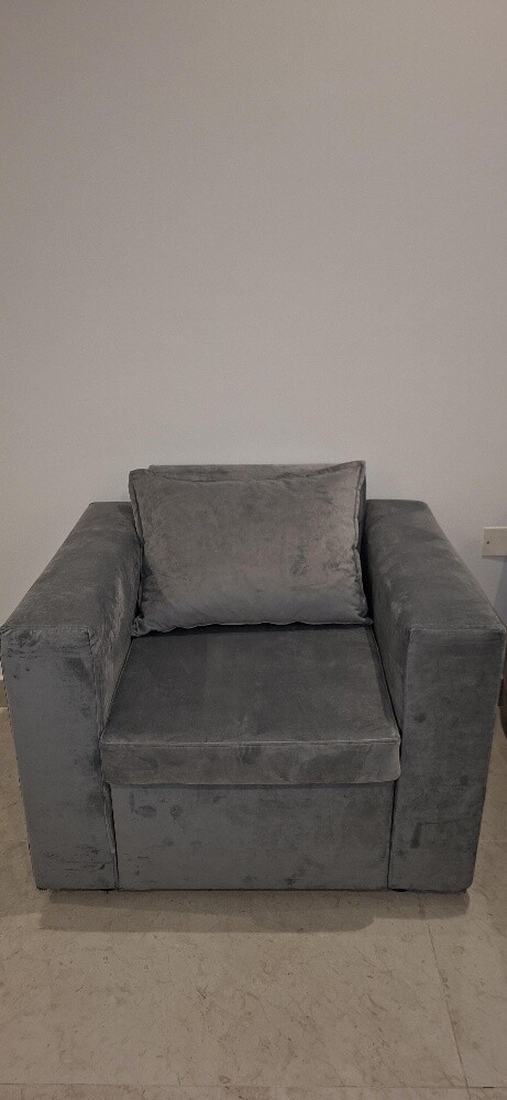 Dark gray sofa, unused and new - 1