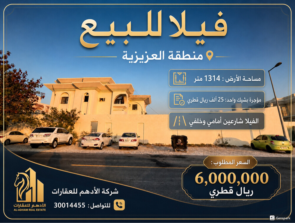 للبيع فيلا كبيره بالعزيزيه - 1
