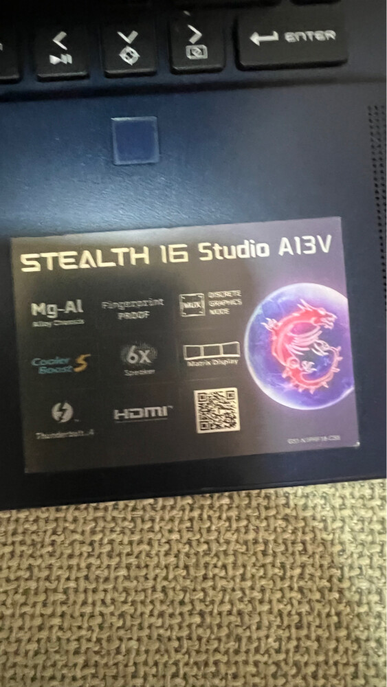 MSI Stealth 16 Studio Laptop - 7