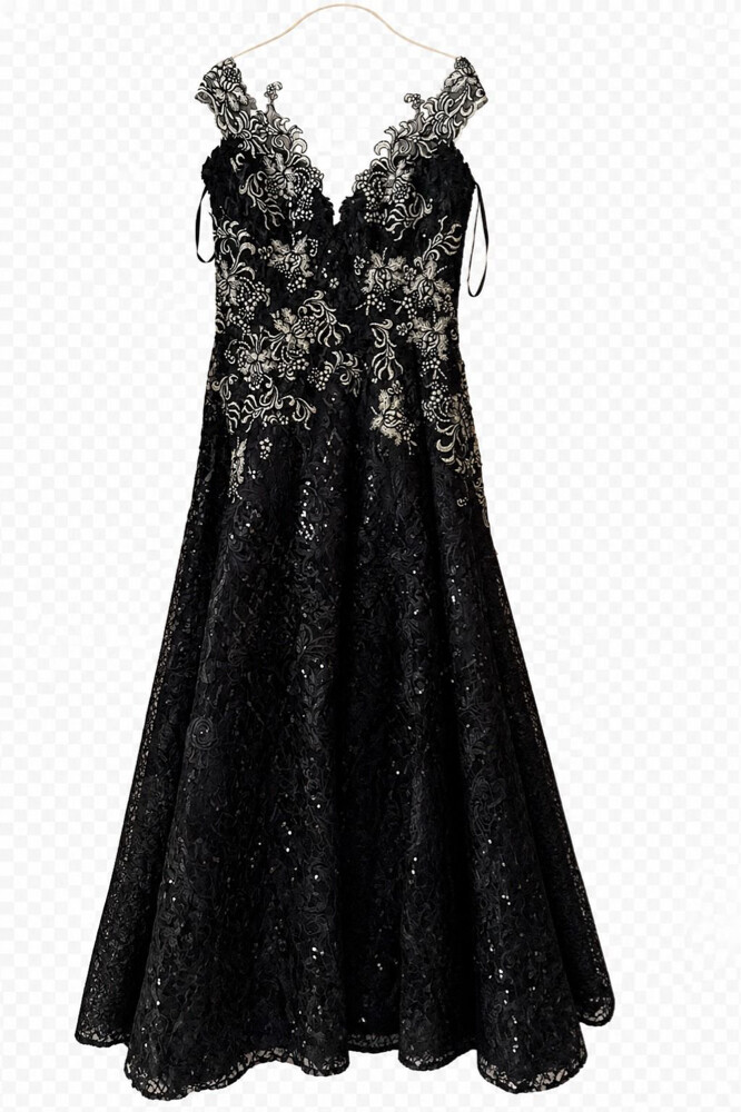 black and beige dress - 1