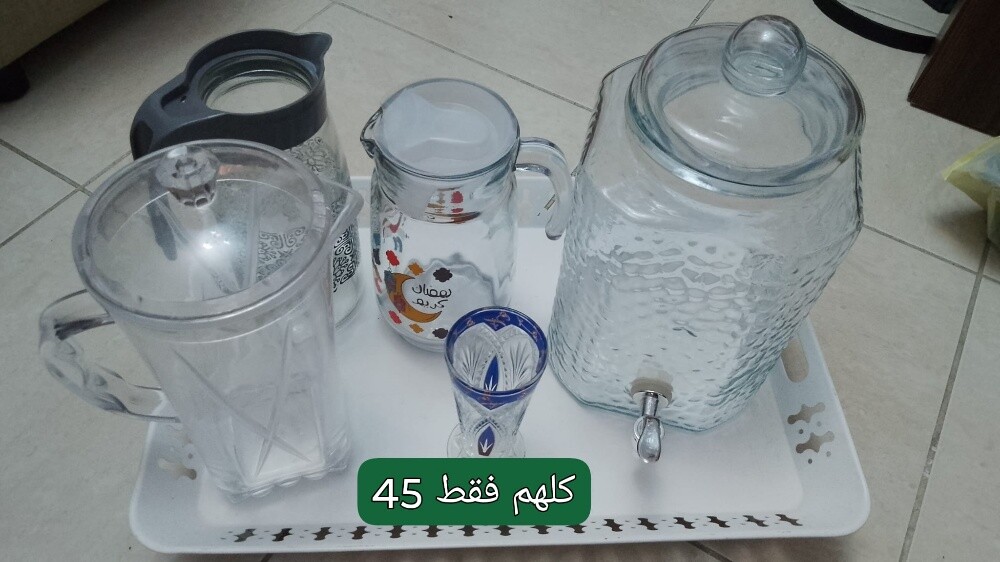 طاوله زجاج ماركه مع الكرسى - 22
