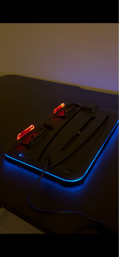 PS5 Disc RGB Stand with fan cooler - 1