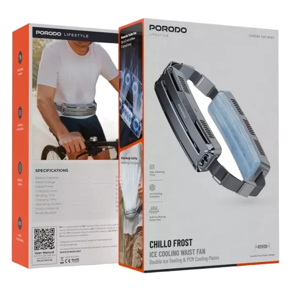 Porodo Ice Cooling Waist Fan - 4