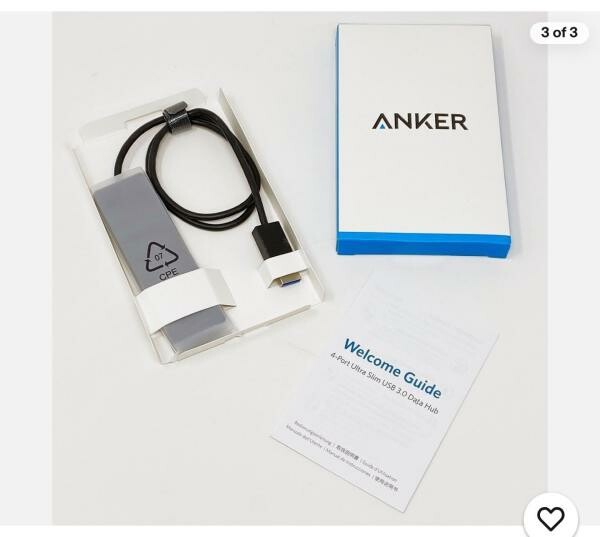Anker 4 Port Ultra Slim USB Hub - 1