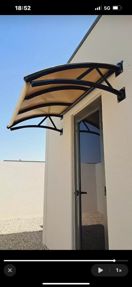 Polycarbonate door awning canopy - 1