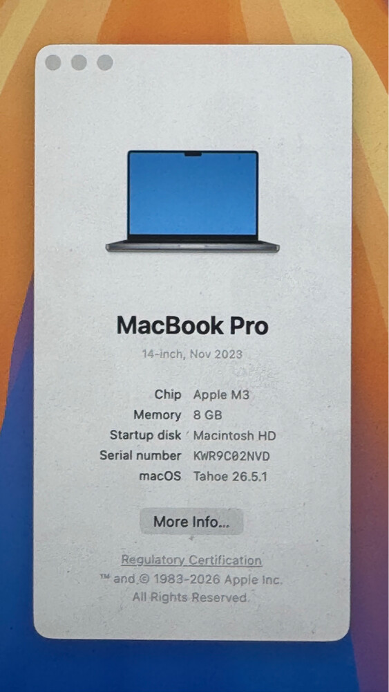 MacBook PRO 14” m3 - 2