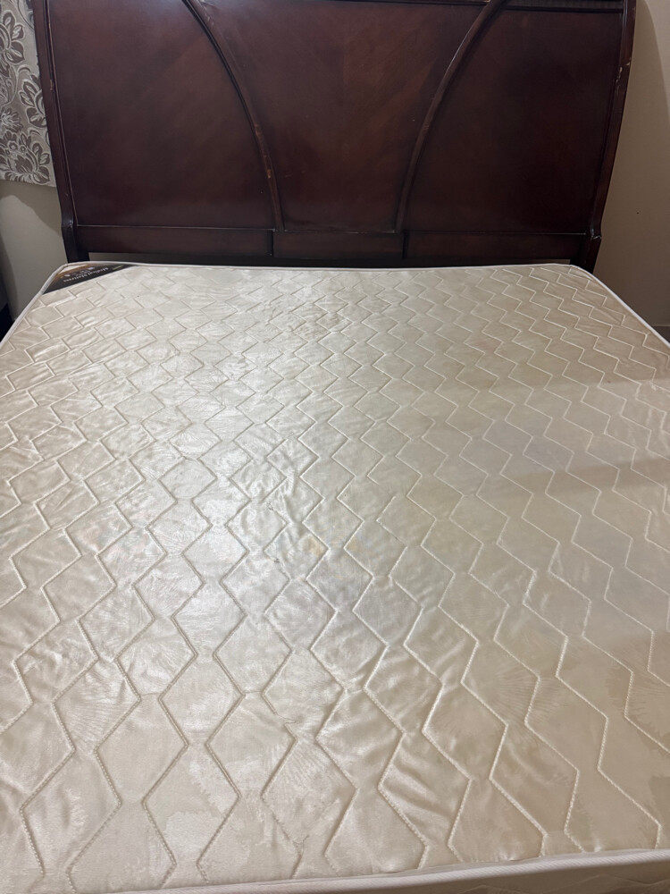 king size bed used like new - 4