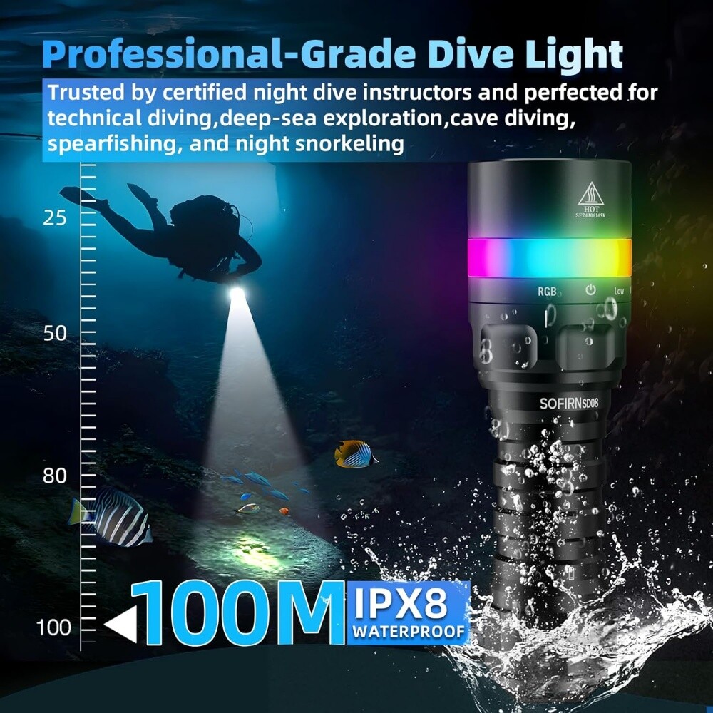 Sofirn SD08 Diving Flashlight - 6