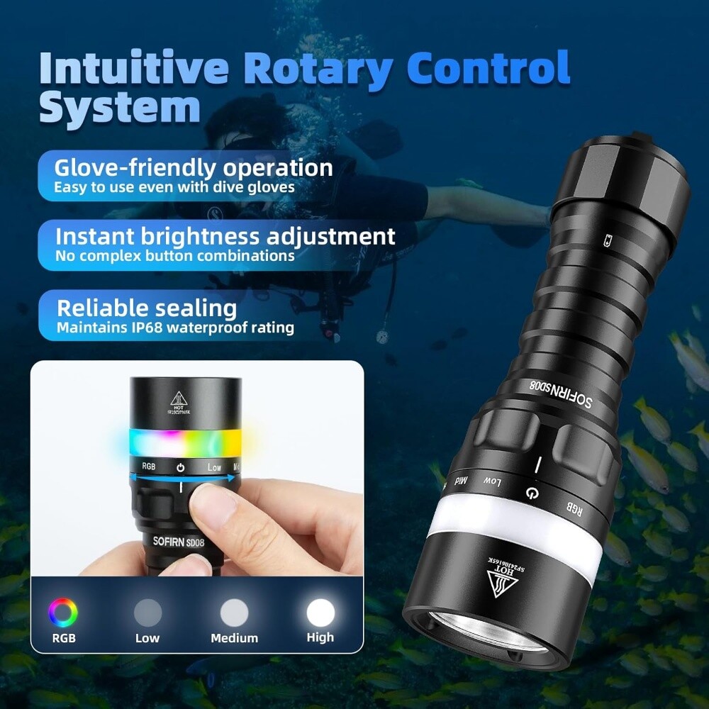 Sofirn SD08 Diving Flashlight - 5