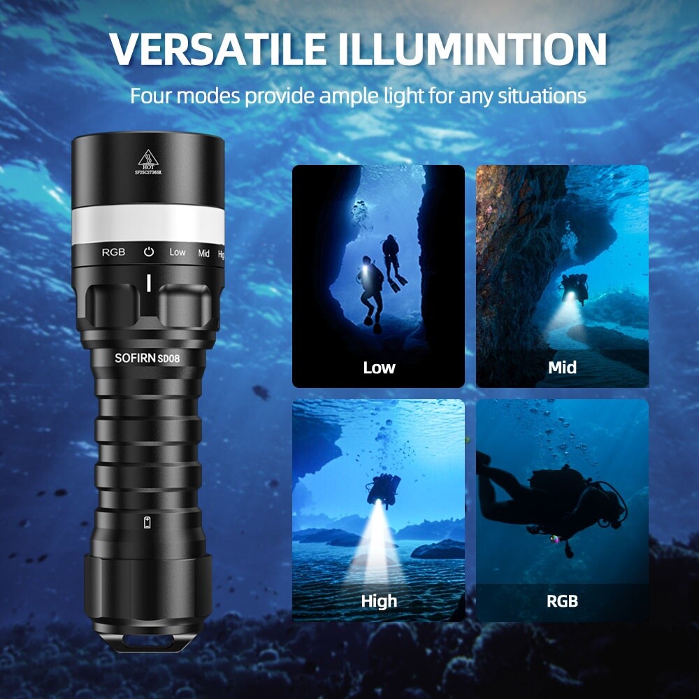 Sofirn SD08 Diving Flashlight - 2