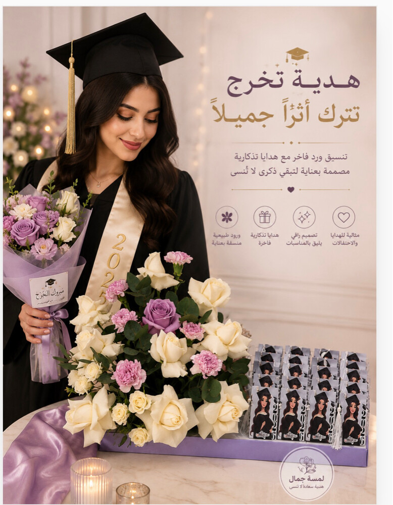 علب توزيعات روج تخرج  - 2