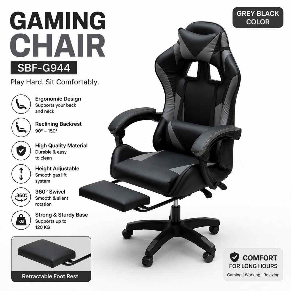 Gaming chair with footrest - 2