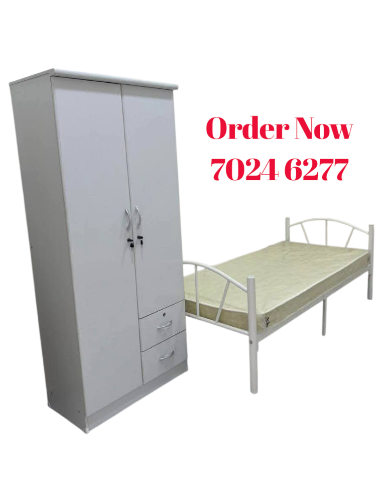 Bed, mattress, cabinet, available - 20