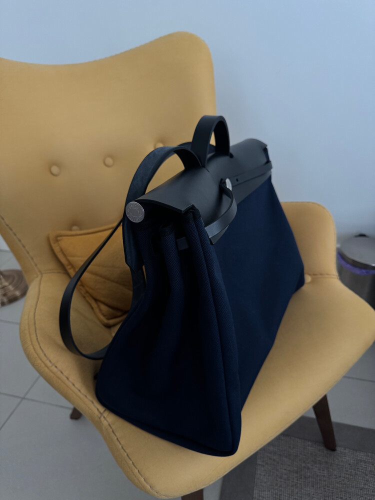 Hermès Herbag 50 Navy Blue - 3