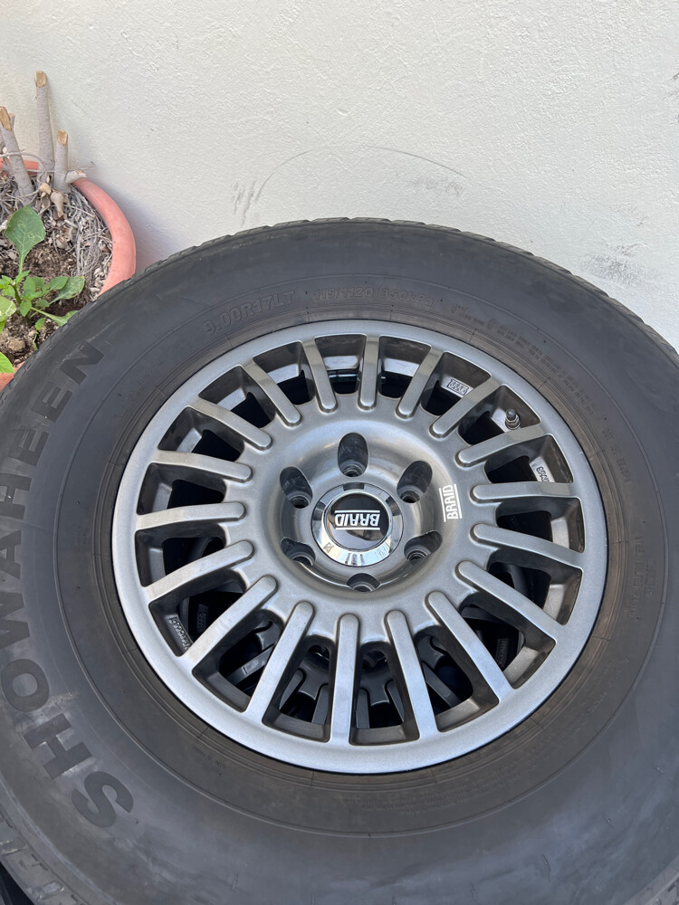 braid rims + showheen tyres master - 2