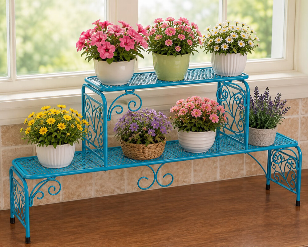 Metal Flower And Kitchen Rack  - 2