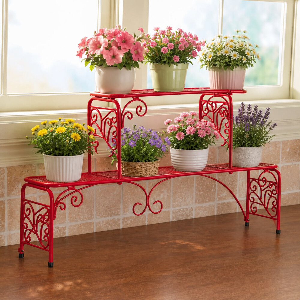 Metal Flower And Kitchen Rack  - 9