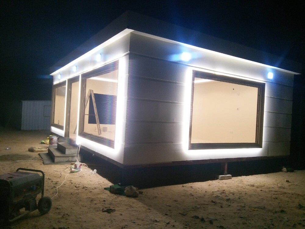A cabin with an exterior alternat - 1