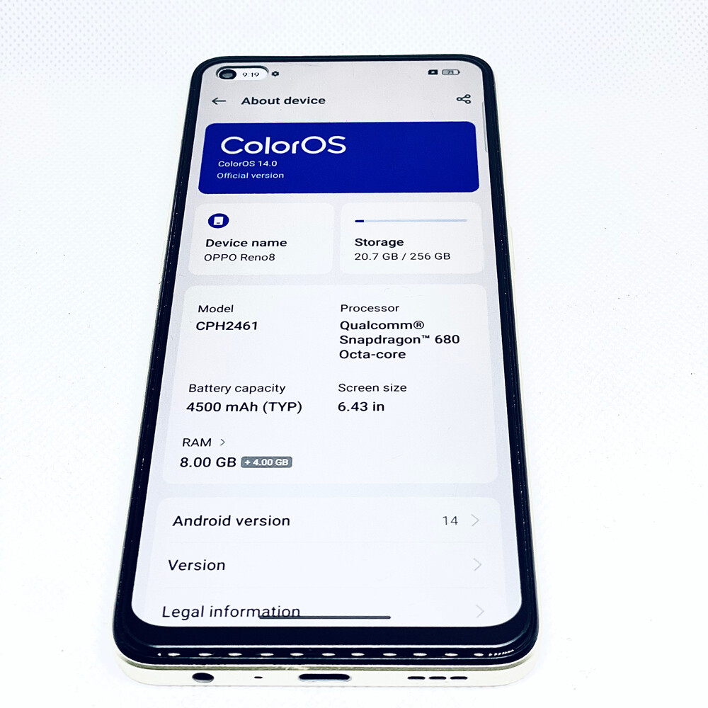 OPPO RENO 8 - RAM 8+4 GB,ST: 256 GB - 1