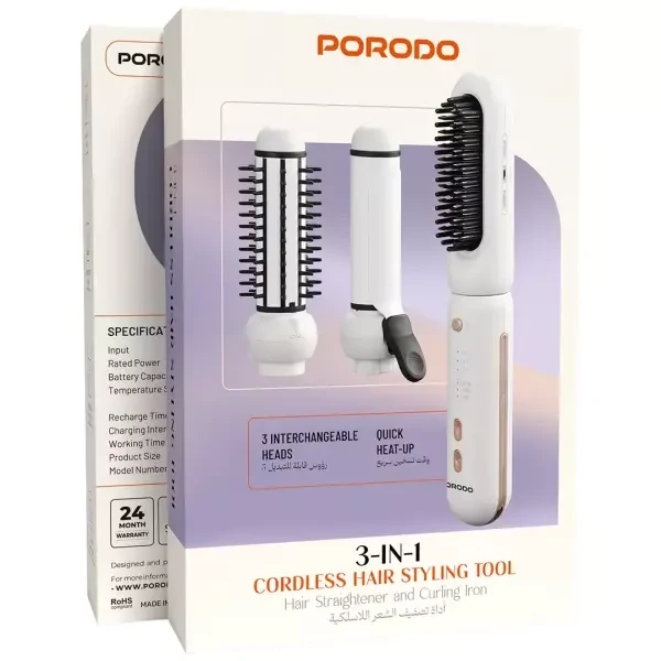 Porodo 3-in-1 Cordless Hair Styling - 7