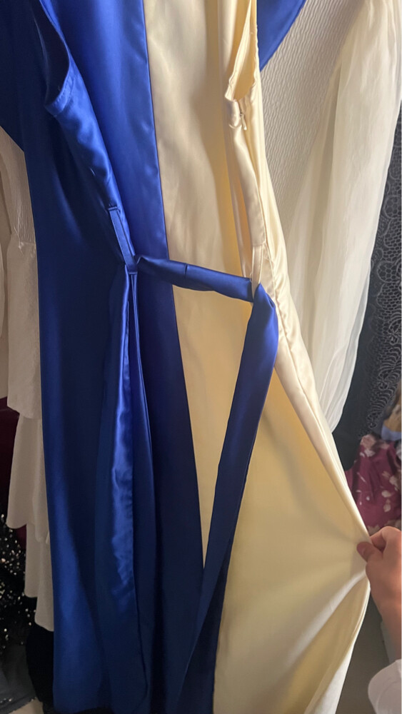 blue and beige dress - 3