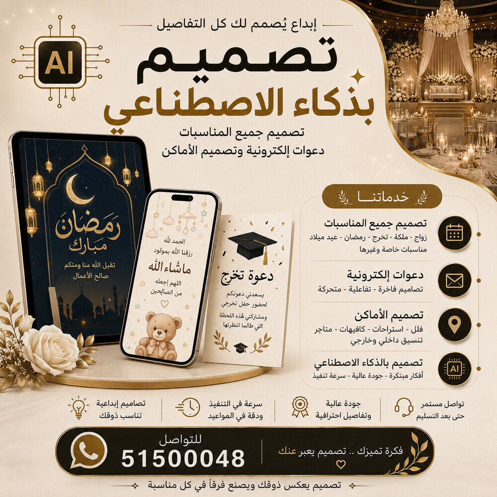 تصاميم بذكاء الاصطناعي   - 1