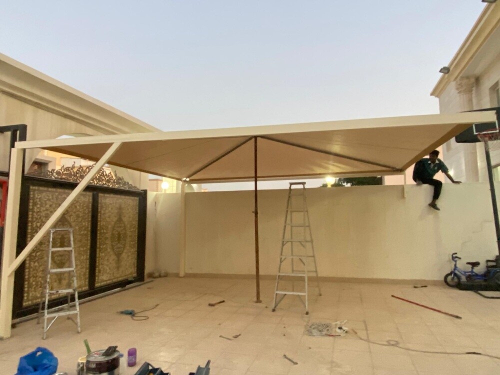 stylish fabric carshade & fence - 27