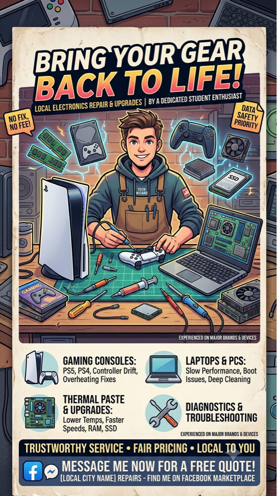 pc/console cleaning/service/upgrade - 1
