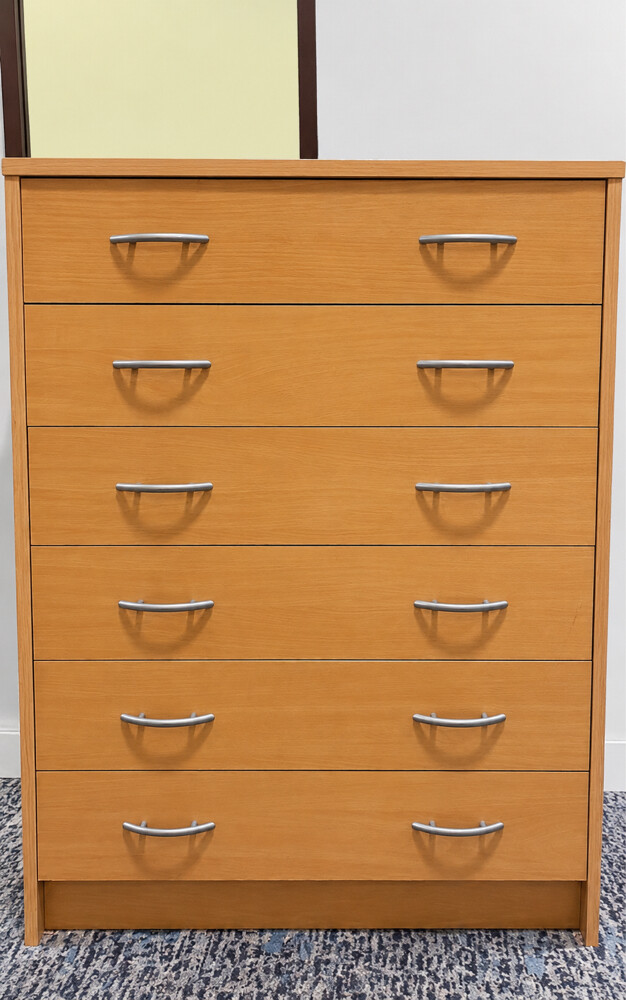6-Drawer Wooden Chest of Drawers - 1
