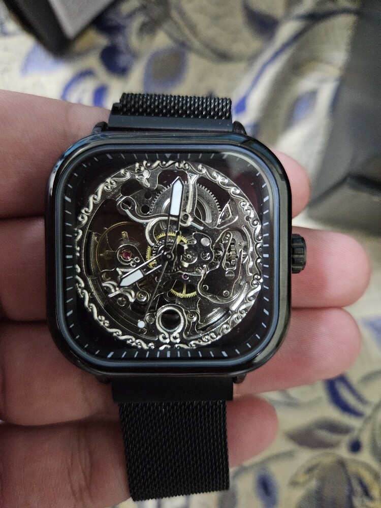 automatic black watch for men - 1