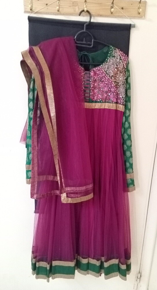 Anarkali - Green & Purple - 3