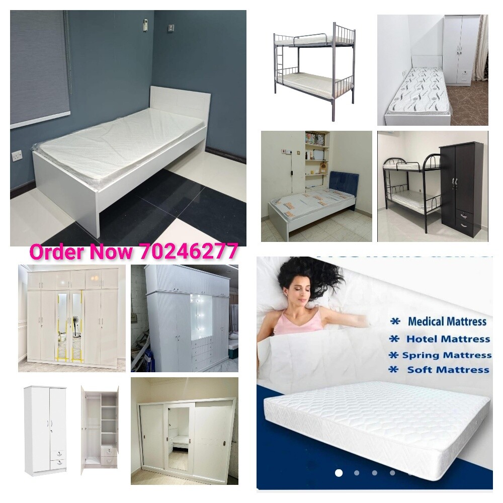 Bed, mattress, cabinet available - 23